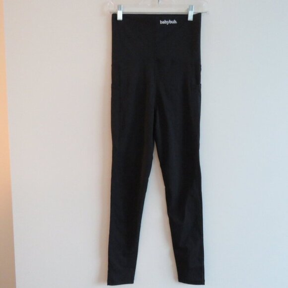 BABYBUB Full Length Maternity Leggings with Pockets in Black - Size XS - Picture 5 of 12
